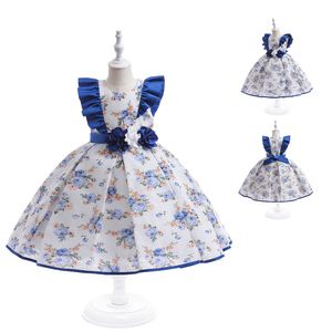 Bright Blue Jewel Girl's Birthday/Party Dresses Girl's Pageant Dresses Flower Girl Dresses Girls Everyday Skirts Kids' Wear SZ 2-10 D406229