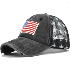 Ball Caps American Flag Baseball Hat Regulowany lekki oddychany oddychany w stylu polo Szybki sucha czapka wojskowa ciężarówka armii