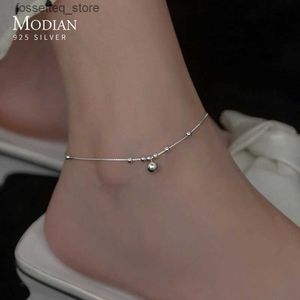 Caviglieri MODIAN SILLA SIGILTÀ perle squisite cavigliere per donne ragazze reali 925 gioielli in argento sterling alla moda semplice gamba in stile l46