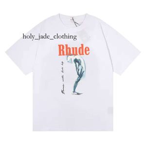 SHITTH Rhude Shorts Rhude MENS RHUDE SHIRT SUSuit Designer Shorts Lettera di stampa Black White Rainbow Color Summer Cotone Sports Suit 7208