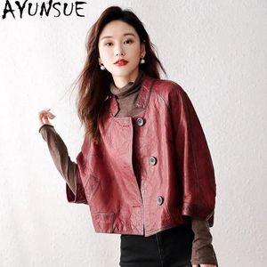 Casado de couro feminino Super Aynsue Jacket Real Jacket Real Women Genuine Sheepskin Coat Opeversized feminino Coats Ropa Mujer