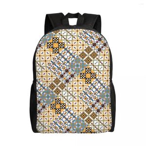 Backpack Kabyle Patterns Travel Mulheres homens Escola Livro de computadores Bag geométrico Amazigh College Student Daypack Bags