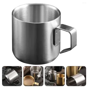 Mugs Coffee Cup Milk Toddlers Cups Household Stainless Steel Metal Multi-use Breakfast Decorative Home Espresso Mug