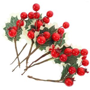 Vase10 PCS FLOWER VASE FAKE BERRY DECORATION CHRISMASION ORNAMENATH LEAF PICKS人工シミュレーションベリー