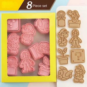 Backformen 8pcs/Set Cookie Cutters Animal Dog Stampeser für Kekse Backwaren Kekse Formen Küchenzubehör