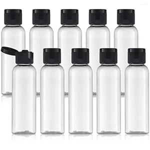 Garrafas de armazenamento 10pcs 10 20 30ml 50 60 100ml Reabastecimento de garrafa transparente de garrafa plástica Sheeze Sheeze Shampoo Condicionador Recipiente de viagem