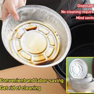 Disposable Dinnerware Air Fryer Special Tin Foil Tray Oven Baking Oilproof Barbecue Household Box