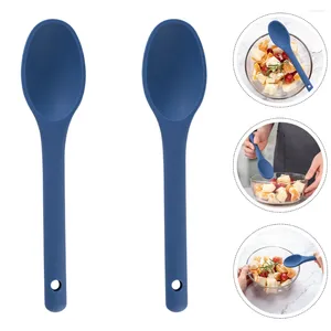 Spoons 2 Pcs High Temperature Resistance Silicone Spoon Soup Cooking Supplies Ladle