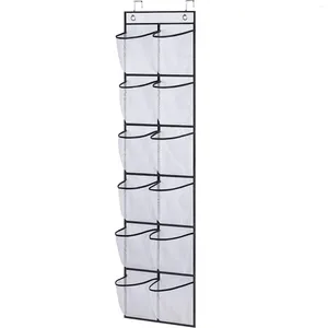 Storage Boxes Mesh Large Pockets Hanging Organizer Breathable Shoe Rack Hanger Holder For Closet Entryway Bedroom