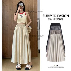 Xin Jia Shan Ben Length Length Summer Summer Zen Zen Style Big Swing Skirt Skirt Skirt High Percirt exfer