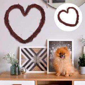 Decorative Flowers Wreath DIY Rattan Hoops Grape Vines Garland Grapevine Branch Material Garlands Party Making Rings Heart For