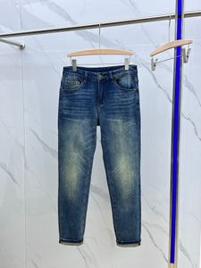 2024 Spring Autumn Hafdery Druk Zipper Męskie dżinsy Lekkie Man Man's Long Pencil Pants WCNZ043