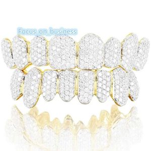 VVS personalizzato VVS MOISSanite Grillz Honeycomb Ilded rotondo brillante 925 gioielli grilliz sottili argento per denti