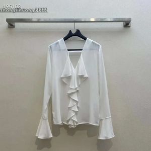 女性用ブラウスRY0716ファッションシャツ2024滑走路ヨーロッパデザインパーティースタイルの服