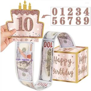 Gift Wrap Birthdays Money Box For Cash Pull Pulling Boxes Happy Birthday Surprise Party Favors Decor