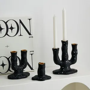 Candle Holders Abstract Candlestick Unique Home Decoration For Interior Decorative Crafts Modern Design Holder Office Table Ornaments