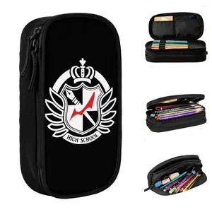 Hope's Peaks Academy Game Anime Pencil Cases Classic Danganronpa Pen Box Bag Student Stor lagringskontor Kosmetiska pennor