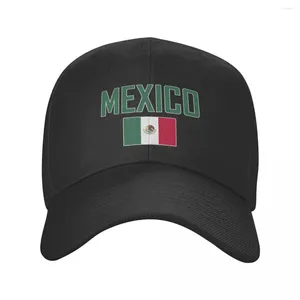 Ball Caps Meksyk nazwa kraju z flagą Sun Baseball Cap Oddychane regulowane mężczyźni kobiety na świeżym powietrzu Kapelusz piłkarski na prezent