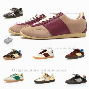 Med Box Original Designer Casual Wales Bonner Shoes Leopard Print Mens Womens Runner Shoes Design Högkvalitativa Sports Dhagtes Flat Platform Trainers Big Size 36-45