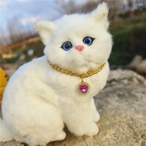 Collari per cani Crystal Cioncant Pet Collar Fashion Party per animali domestici Gold Color Chain Cats Cuppy Dogs Forniture Accessori