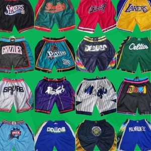 Short da basket da uomo da uomo solo Don Shorts con tasche Zipper Baseball Sport Football Indossare pantaloni casual Panorami in palestra Bustdon Hip Pop elastico elastico cucito