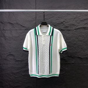 メンズTシャツプリント半袖編み物Tシャツの男性スリムストリートウェアコントラストTシャツティーティーソーシャルクラブ衣装コットンニットプルーズサイズTシャツ服ZS6