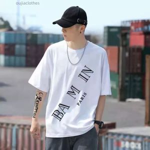 Banda de grife masculina camisetas de moda ao ar livre de manga curta preta de manga curta de luxo de luxo