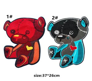 Stickerei Big Chenille Heart Bear Patches für Jacketsembroidered Handtuchbären -Abzeichen Applikationen für Jeanspatches für Kleidung A179232452