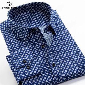 6xl 7xl 8xl 9xl 10xl Grande dimensione Flower Stampa da uomo Shita a maniche lunghe Casual Shirt Spring Youth Brand 24 Colori 240327