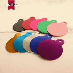 Dog Apparel 10pcs/lot Blank Metal Cat Name Mobile Number Tag Engraved Customs Pet Id Round 10 Colors DIT-024