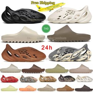 Designer -Hausschuhe Schaumläufer rutschen große Größe US 13 47 Kostenlose Versandschuhe Onxy Black Bone Sand Clog berühmte Plattform Sandalen Damen Männer Slider Sommer Strand Sandles