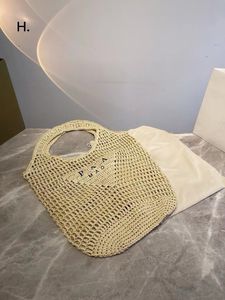 High-end designer tote bag for women Straw braided Beach Shopper Fashion crossbody bag for men
