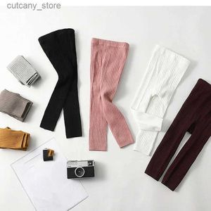 Trousers Childrens ggings baby Girls spring and autumn thin cotton children boys wear no ggings vertical striped nine-point pants L46