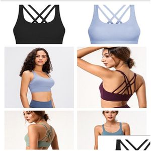 Йога наряд 2021 Выровнять Lu-07 lu new Summer Wear Ladies Sports Fitness Bra, собирая Beautif Back Loanswear Drop Drop Drop Outdoors Supp Dhjuq