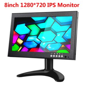 Display EYOYO EM08G 8 inch 1280*720 IPS HDMI Monitor Resolution Support VGA/AV/BNC/SPEAK Input for PC TV CCTV Camera Security Raspberry