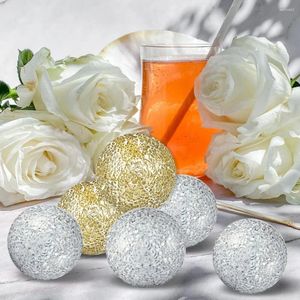 Dekorativa figurer 6st Glass Mosaic Sphere Balls For Centerpiece Bowl Decor Orbs Vases Fillers Dining Table Tray Ornaments