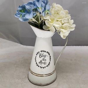 Vase Pot Floral Arranching Country Wedding Decorations水差し亜鉛めっきシート素朴な家