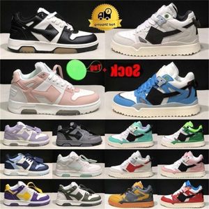 Out Of Office Panda Running Shoes Sneaker Mens Womens Flat Leather Black White Grey Fog Orange Luxury Fashion platform Bottoms Size 36-45