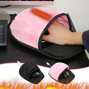 Carpets Cartoon Heated Mouse Pad USB-Heated Hand Warmer Christmas Gift For Computer Pc Laptop Notebook Mice Pads Accessories