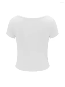 Женские футболки T Y2K выходят на вершины женщины с короткими рукавами.