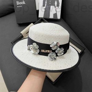 Cappelli larghi Brim Designer Designer Estate in pelle Summer Top Cappello piatto, designer di paillettes, Sagero Straw Vacano Beach BRIM BRIM Sole Protection Rivelante Cappello piccolo Hokl