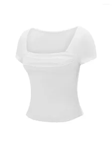 Женские футболки T Y2K выходят на вершины женщины с короткими рукавами.