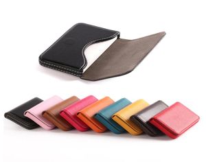 BONAMIE Large Capacity Unisex Business Card Case ID Pouch Women Pu Leather Card Box Man Holder Black Brown Dropship1543611