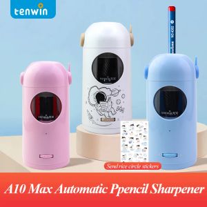 Sharpeners Tenwin A10 Max Automatic Pencil Sharpener TypeC Interface Electric Sharpener Pencils are Available Office Student Stationery