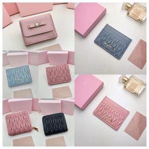 Designer Miui Borse Worthets Mini portafoglio Mini portafoglio vera carta in pelle Moneta Porta Women Wallet Cred Credit Credit Luxury Designer Wholesale Small Wallet