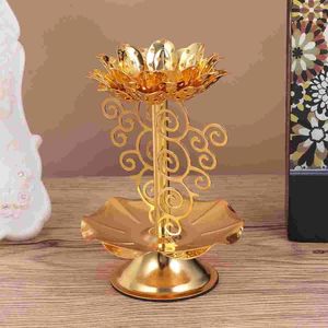 Titulares de vela Decoração cônica Candlestick Lâmpada Lotus Holder de flor Tealight Diwali