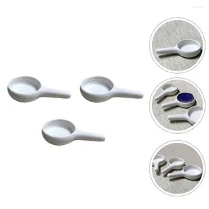 Ljusstakar Tray Ceramic Holder Spoon Home Använd doft varmare hantverk Basplatta handtag brännare praktisk dekor tabell