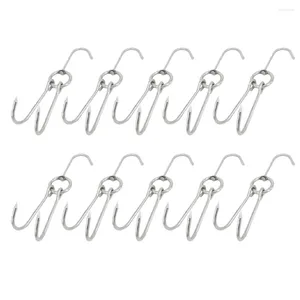 Küchenspeicher 10 Stcs Ham BBQ Hook Sturdy Hooks Braten kommerzieller Edelstahl Fleisch Verarbeitung Praktischer Grill Speck Shop