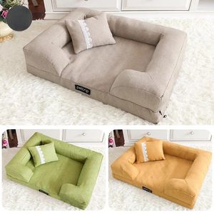 Kennels Dog Kennel Sofa Nest Pet Bed Puppy Nests Spring Summer Removable And Washable Cats Kitten Mattress