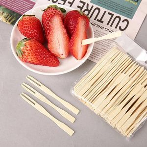 FORCHI 80 pezzi da 80 pezzi in bambù usa e getta forchetta in legno da cocktail insalata insalata di tavoli da cucina gadget